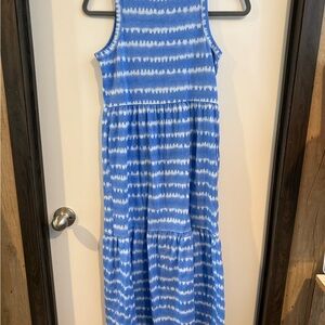 Cat & Jack Blue and White Tie-Dye Kids Dress